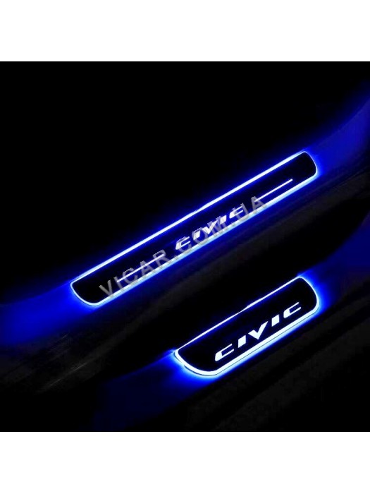 Накладки led на пороги Civic